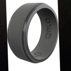 New QALO Men's Polished Step Edge Ring Collection sz 10